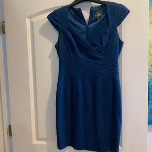 Sleek blue professional dress
